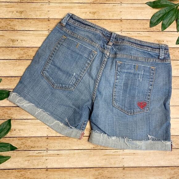 Jessica Simpson Denim 5" Cut Off Jean Shorts Size 9 - Picture 2 of 6